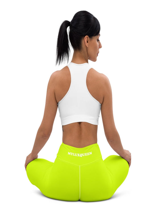 shop myluxqueen womens workout pants, womens neon green leggings