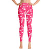 buy now womens leggings, womens pink yoga leggings, womens floral leggings, designer leggings,  womens yoga pants, womens pink floral yoga pants