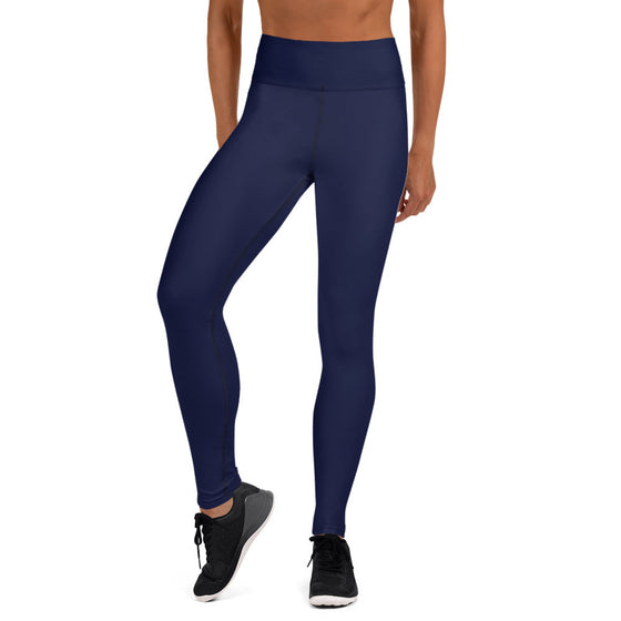 shop womens high waisted yoga leggings, blue yoga leggings, brand name leggings for women, womens activewear, womens workout clothes, womens blue pants, womens full length leggings