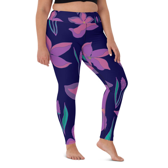 Women's Orchid Floral Yoga Leggings