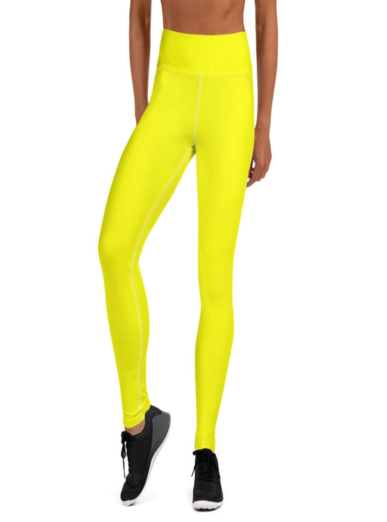 shop womens yellow yoga high waisted leggings| MYLUXQUEEN