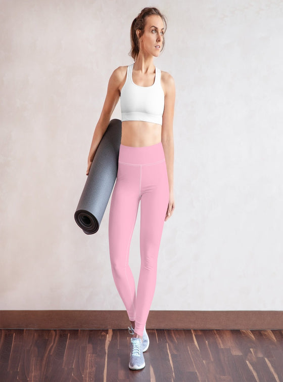 shop womens pink yoga high waisted leggings | MYLUXQUEEN