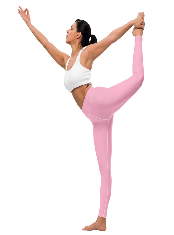 shop womens pink yoga high waisted leggings | MYLUXQUEEN