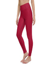 shop womens burgundy yoga high waisted leggings with inside pockets, womens workout pants, womens yoga pants, womens activewear legging | MYLUXQUEEN