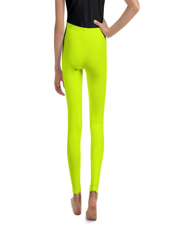 shop neon yellow leggings for girls, girls leggings, girls clothing | MYLUXKIDS