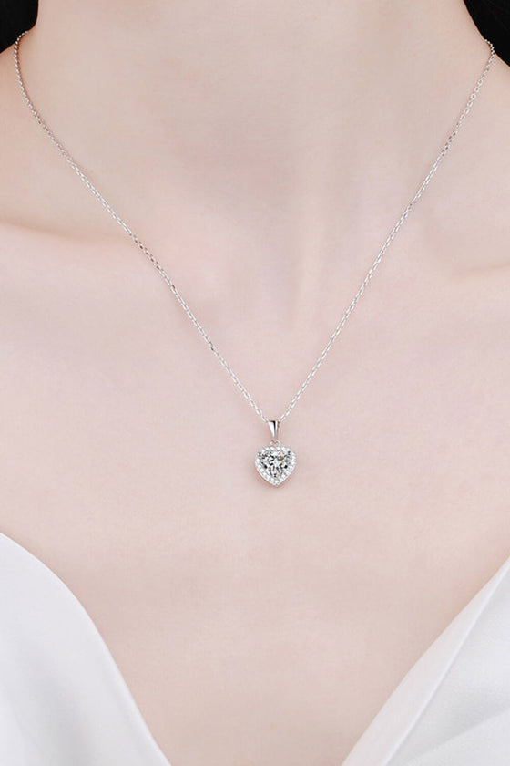 1 Carat Heart Pendant Necklace