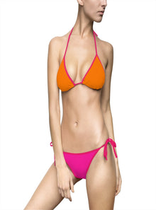  shop womens designer swimsuits, designer swimwear women, womens beachwear, womens summer clothes, womens pink bikini sets, womens orange swimsuits, orange bikinis, colorblock swimsuits, luxury swimwear | MYLUXQUEEN