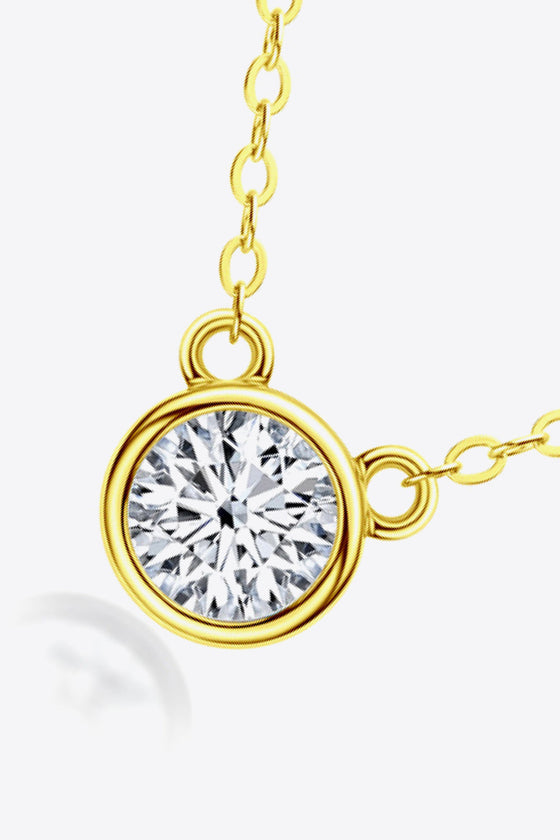 1 Carat Round Pendant Necklace