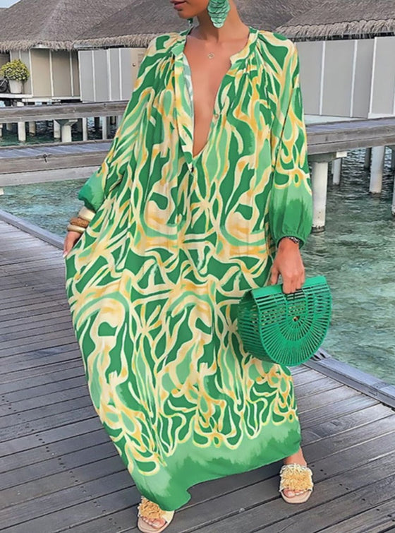 shop womens green beachwear, coverups, kaftans | MYLUXQUEEN