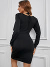 shop womens black short bodycon dress | MYLUXQUEEN