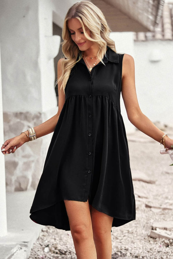 Collared Sleeveless Dress