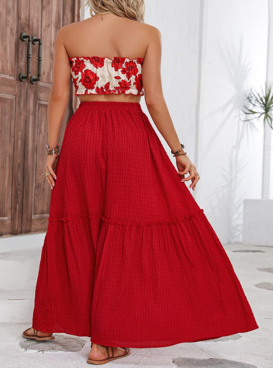 shop womens red clothing, womens red skirt set| MYLUXQUEEN