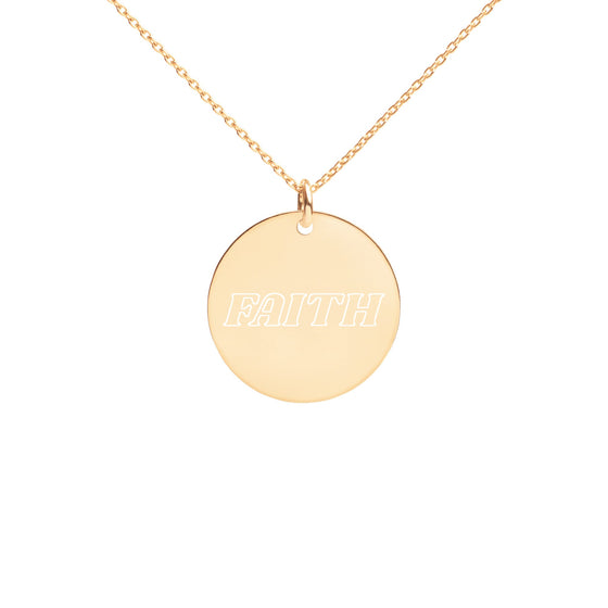 Engraved 'Faith' Gold Necklace
