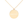 Engraved 'Beautiful' Gold Disc Necklace