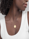 Engraved 'Beautiful' Gold Disc Necklace