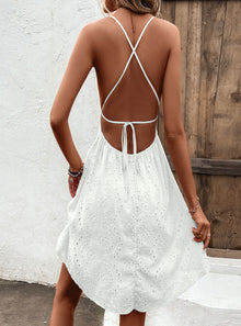  shop white summer mini dress, white short casual dresses, white backless summer dress |MYLUXQUEEN