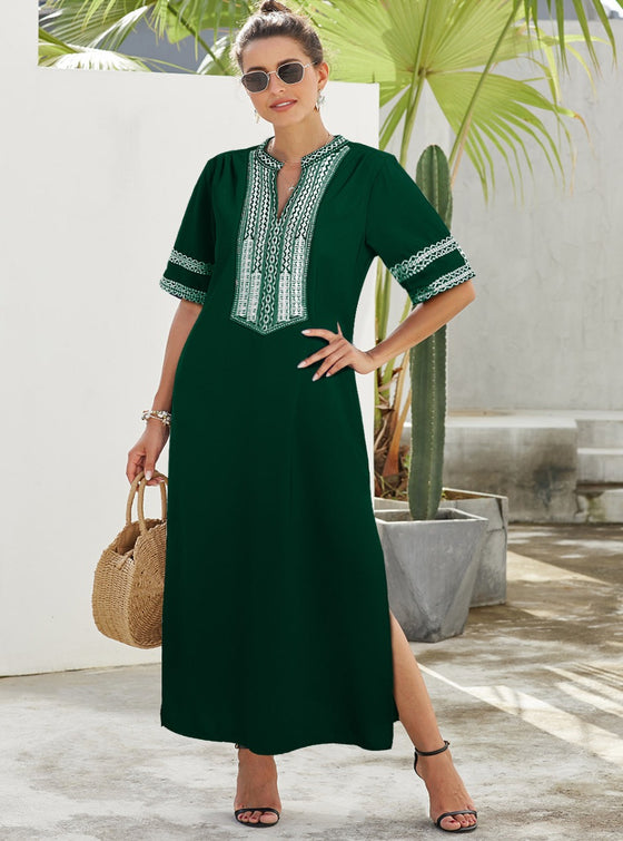 shop womens green kaftan dress, maxi dress, casual dress, summer dress, long dress |myluxqueen
