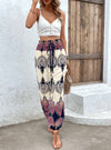 Pants - Womens Bohemian Smocked High Waist Pants