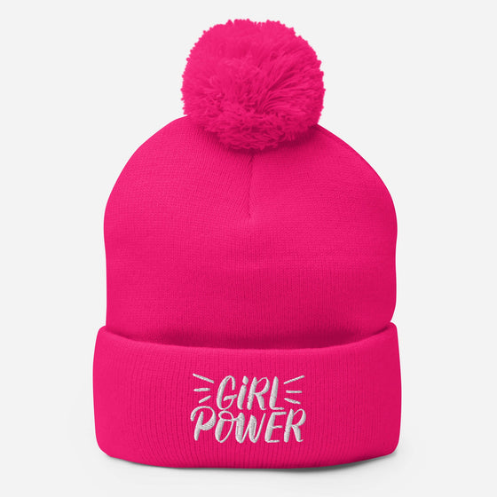 Girl Power Pom-Pom Beanie