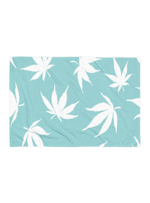 shop blue herbal bath and beach cotton towel, designer blue bath beach cotton towel | MLQ Home