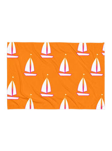  shop orange beach cotton towel, orange bath cotton towel, designer cotton towel, nautical beach towels | MLQ Home