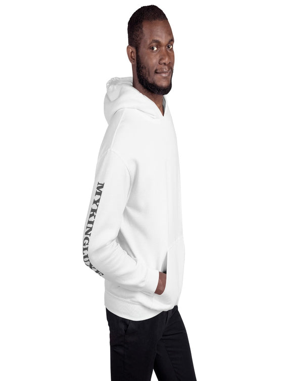 shop mens designer white hoodie, mens hoodie |MYKINGLUXE