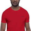 shop our mens red tshirt, mens red clothing, mens casual red tee, mens red cotton tshirt, mens casual wear, mens designer red tee, mens luxury brand