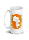 shop white coffee mugs, designer coffee mugs, orange coffe mugs, africa coffee mugs, elephant coffee mugs, tribute to africa coffee mug, tribute to elephant coffee mug, kitchen and drinkware mug | MLQ Home